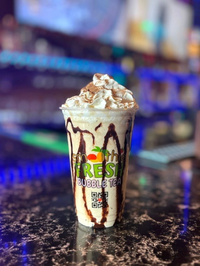The Peanut Power Plus Smoothie at Ananda Kitchen, Langley Park